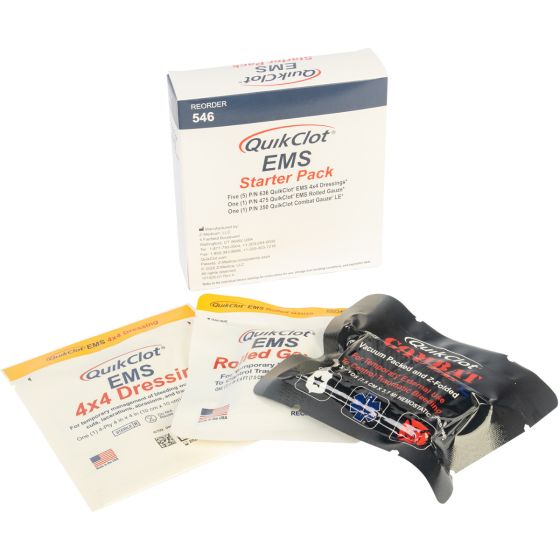 Hemostatic Bandage, Quikclot Ems Starter Pack