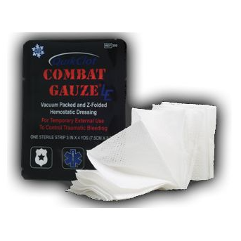QuikClot Combat Gauze LE (3" x 4 yds, Case of 50)