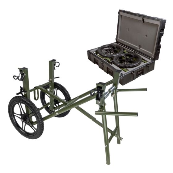 Litter Carrier, Wheeled Manual Patient Transfer Device with Case