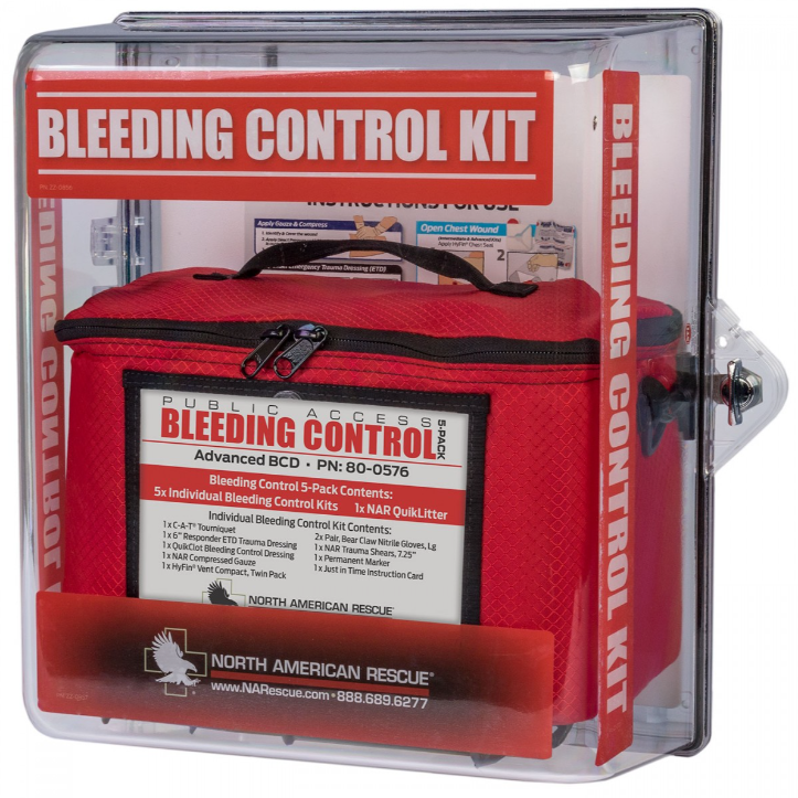 Public Access Bleeding Control Stations - Vacuum Sealed (6 Pack)