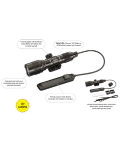 Black, Weapon-Mounted Flashlight