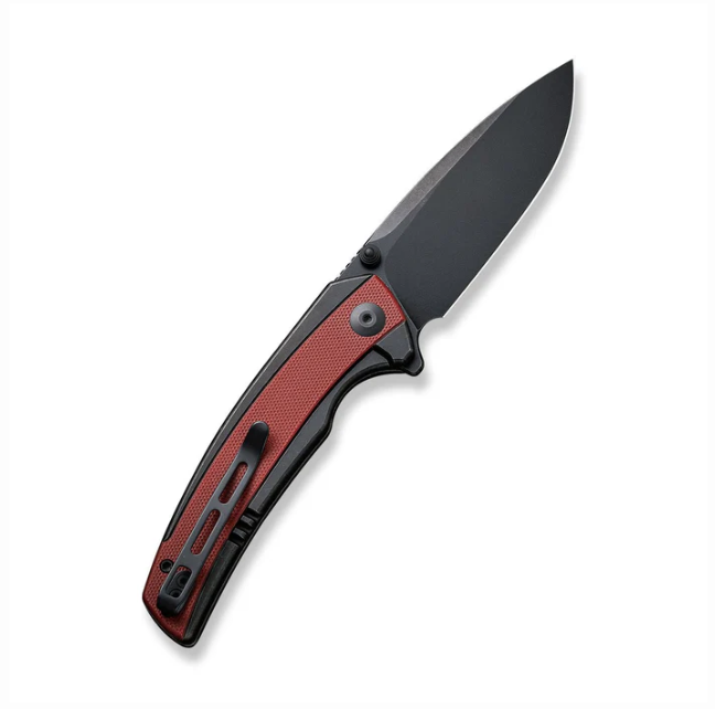 CIVIVI Teraxe Knife - Black Steel with Burgundy G-10 Inlay