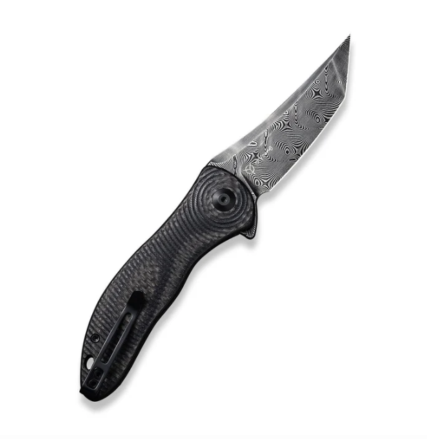 CIVIVI Synergy3 Knife - Layered Black G-10 with Twill CF / Tanto