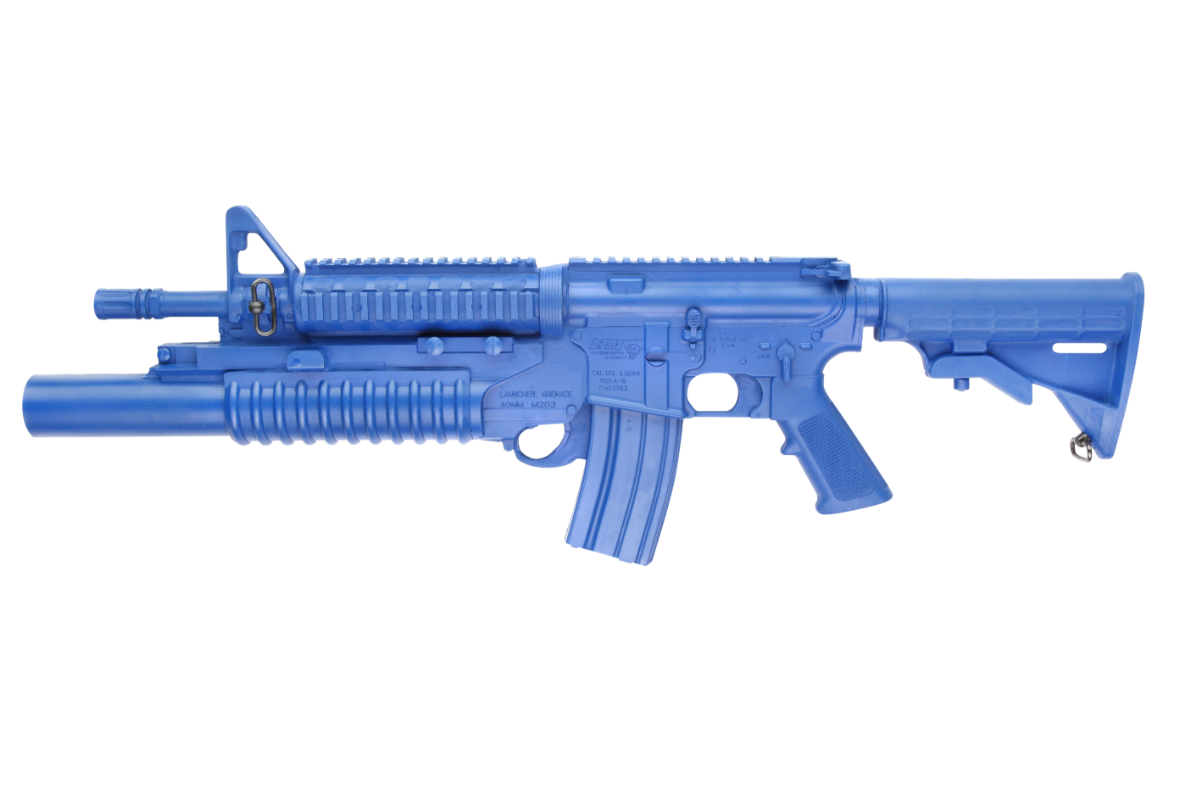 M4 COMMANDO Flat Top Closed Stock, Fwd Rail, M203 Grenade Launcher