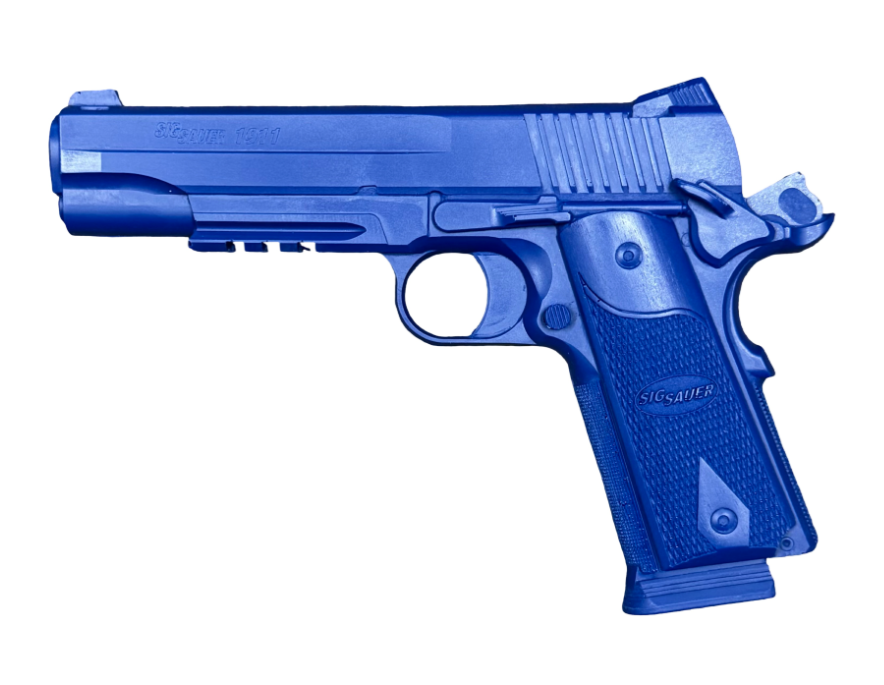 SIG 1911 Nitron w/Rails Cocked & Locked