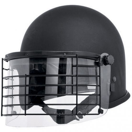 906 Tac-Elite Riot Helmet with Grid Face Shield