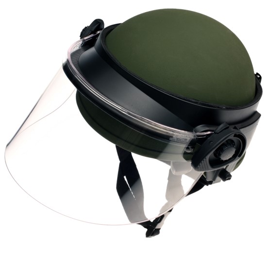 Shield Length is 6" to accommodate the use of a NBC Cartridge on a Gas Mask