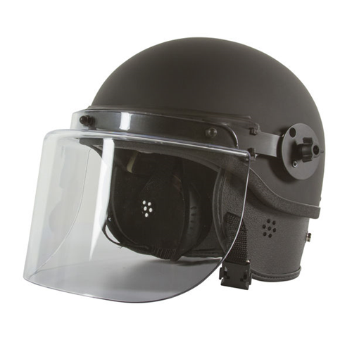 Half Shell Non-Ballistic Riot Helmet without Face Shield - Polycarbonate Black