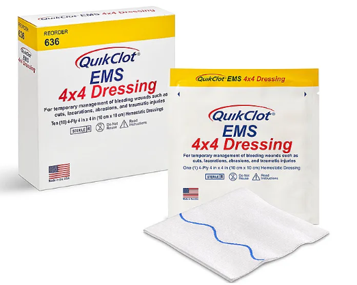 Quikclot EMS 4 x 4 Dressing
