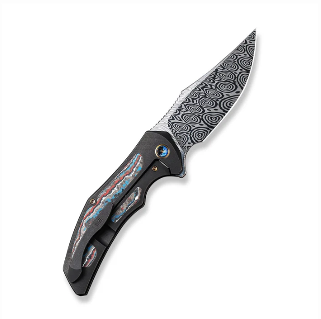WE Knife Magnetron Knife - Black Titanium with Nebula Fat CF Inlay