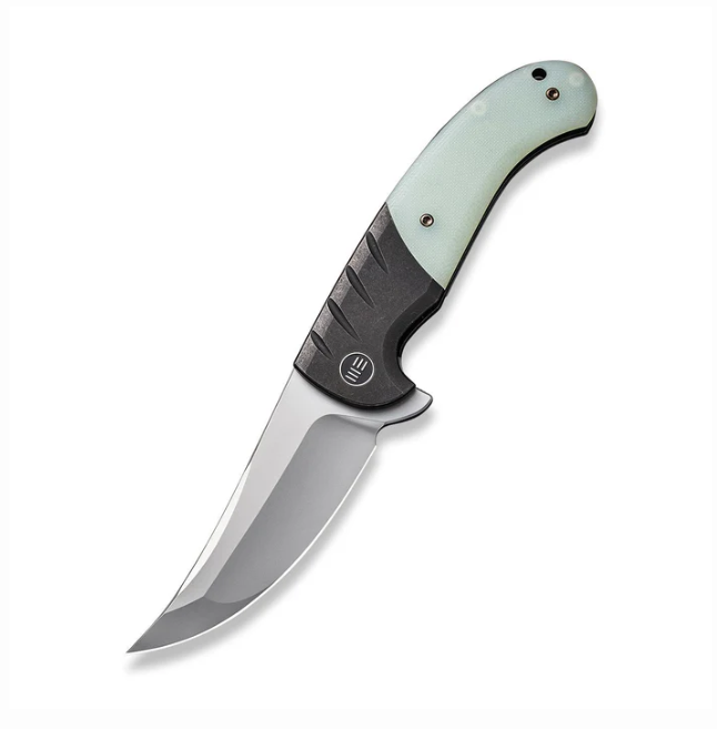 WE Knife Curvaceous Knife - Black Titanium with Natural G-10 Inlay