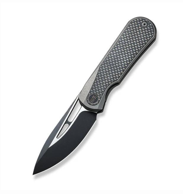 WE Knife Baloo Knife - Gray Titanium with Twill CF Inlay