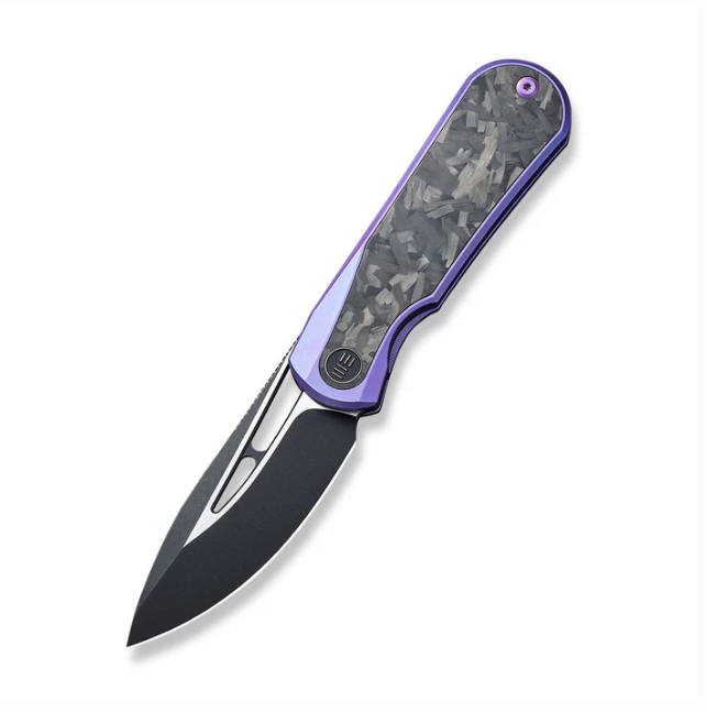 WE Knife Baloo Knife - Purple Titanium with Shredded CF Inlay