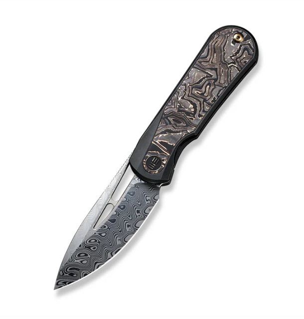 WE Knife Baloo Knife - Black Titanium with Copper Foil CF Inlay