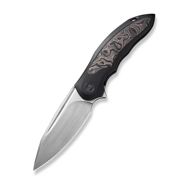 WE Knife Makani Knife - Black Titanium with Copper Foil CF Inlay