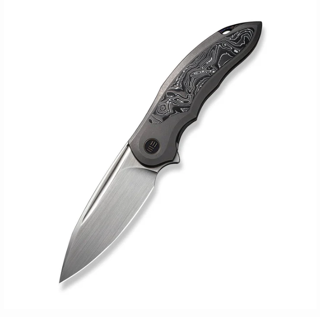 WE Knife Makani Knife - Gray Titanium with Aluminum Foil CF Inlay