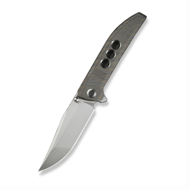 WE Knife Ezinta Knife - Tiger Stripe Pattern Flamed, Satin / 3.99"