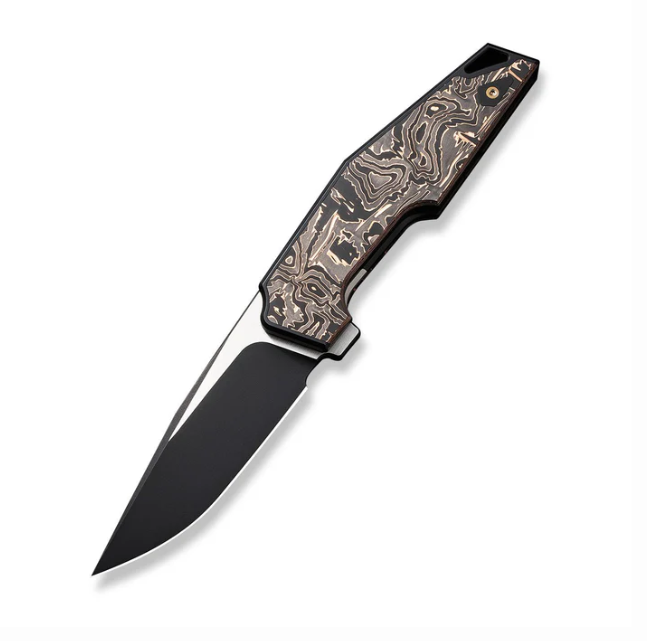WE Knife OAO Knife - Black Titanium Integral with Copper Foil CF Inlay