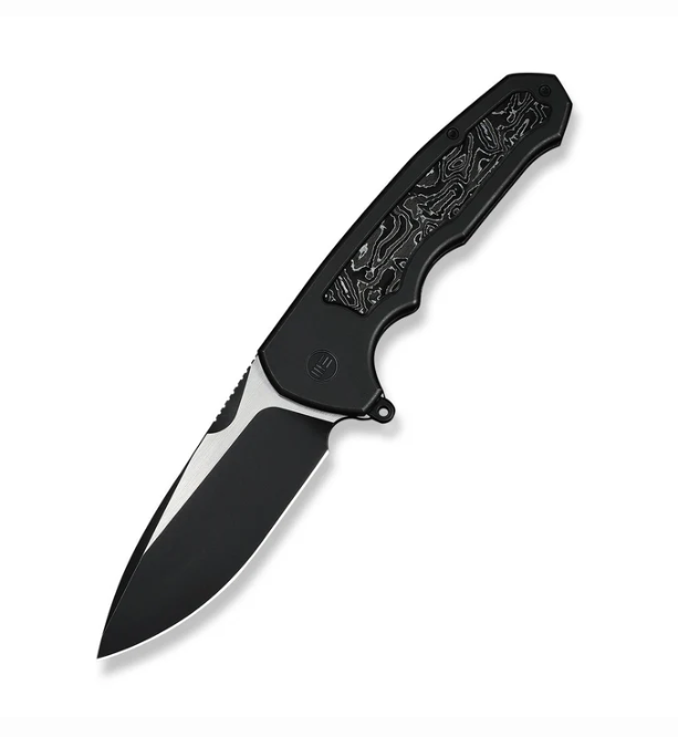 WE Knife Starlash Flipper Knife - Black Titanium with Aluminum Foil / 3.97"