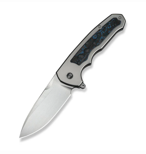 WE Knife Starlash Flipper Knife - Polished Bead Blasted Titanium with / 3.97"