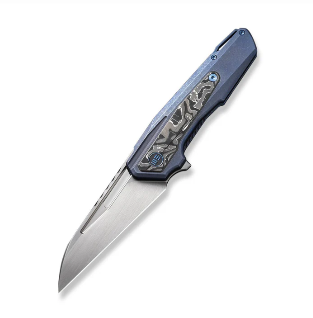 WE Knife Falcaria Knife - Blue, Black, White Titanium with / 3.64"