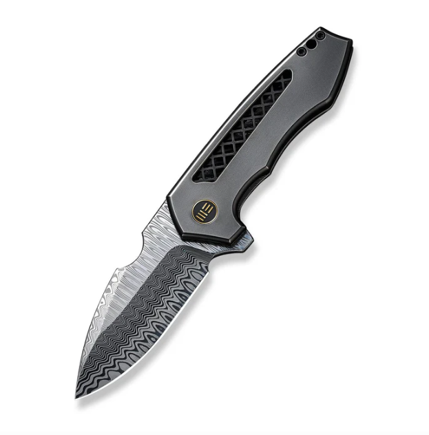 WE Knife Harpen Flipper Knife - Titanium Handle - Polished Gray / 2.98"