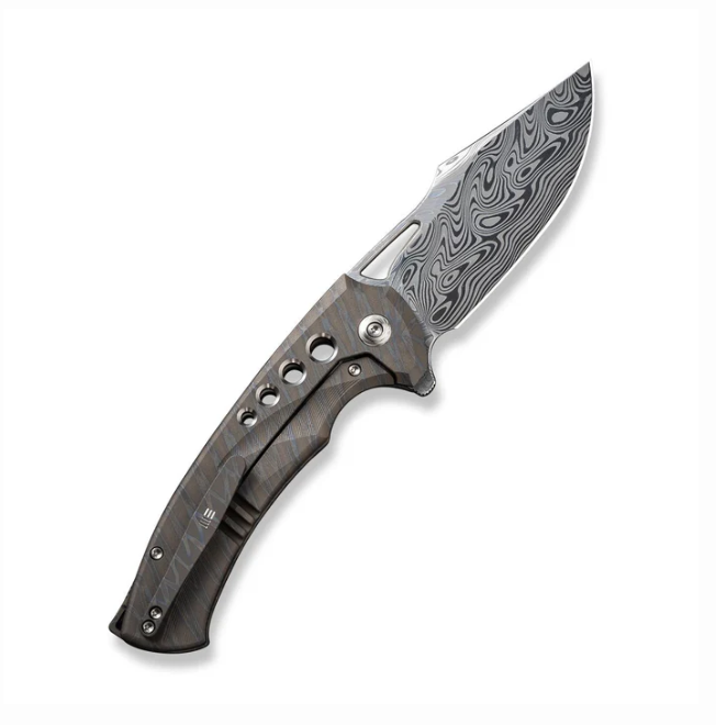 WE Knife Zizzit Knife - Titanium with Timascus Inlay / 3.8" / Drop Point