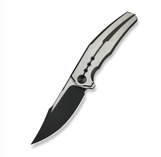 WE Knife Kyklos Flipper Knife - Titanium, Satin & Black Finish / 3.79"