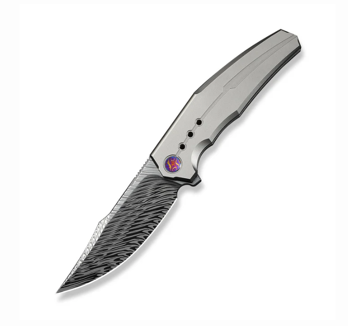 WE Knife Kyklos Flipper Knife - Gray Titanium / 3.79" Clip Point