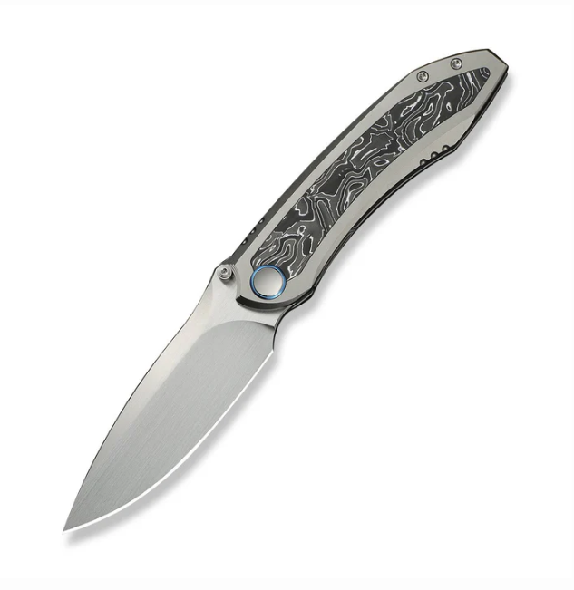 WE Knife Winsome Knife - Gray, Black, White Titanium with / 3.74"