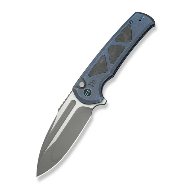 WE Knife Sylox Knife - Blue, Black Titanium with Shredded / 3.8"