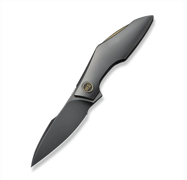 WE Knife Krait Snake Flipper Knife - Polished Gray Titanium / 3.34"