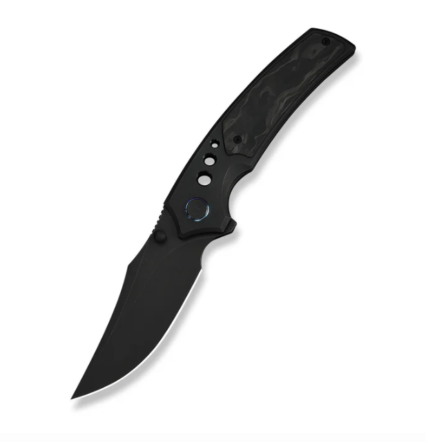 WE Knife Skynix Flipper Knife - Black Titanium with Marble CF / 3.7"