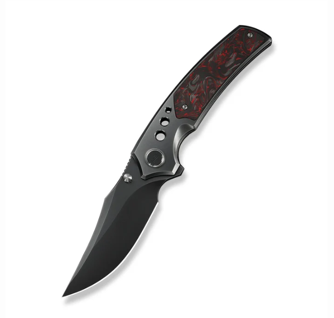 WE Knife Skynix Flipper Knife - Polished Gray Titanium with Black / 3.7"