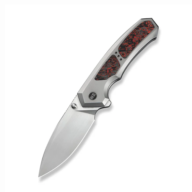 WE Knife Corwyn Flipper Knife - Polished Bead Blasted Titanium with / 3.7"