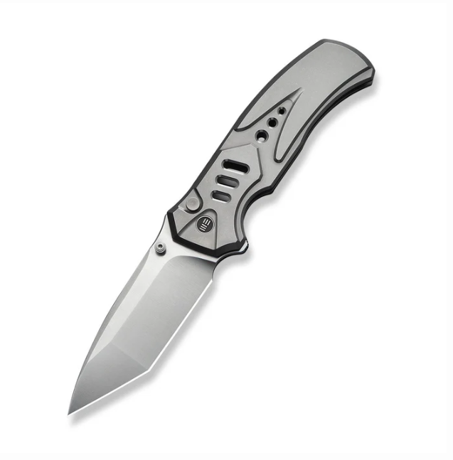 WE Knife Zentron Flipper Knife - Gray Titanium / 3.48" Satin Tanto