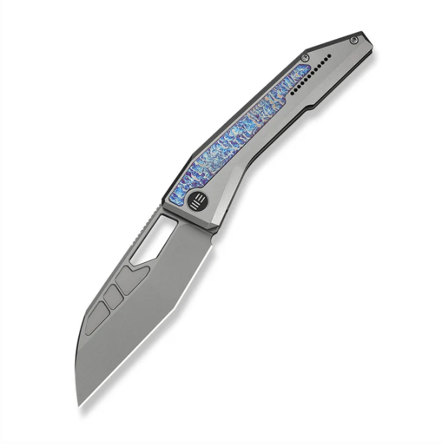WE Knife Inceptus Knife - Gray Titanium with Flamed Titanium Inlay