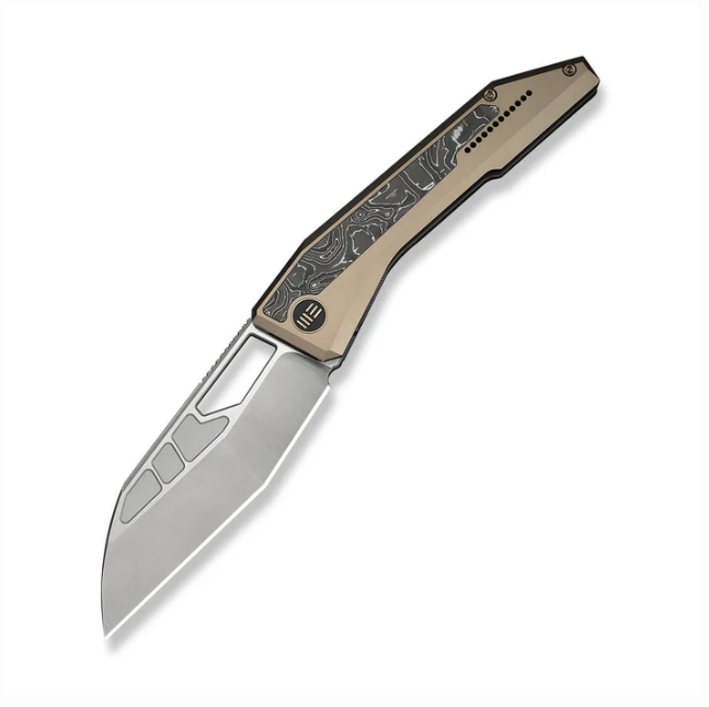 WE Knife Inceptus Knife - Champagne Titanium with Aluminum Foil CF Inlay