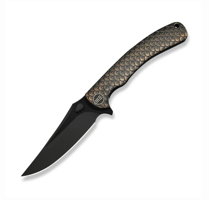 WE Knife Dracarys (12th Anniversary Limited Edition Flipper Knife - Bronze & Black Titanium / 3.58"
